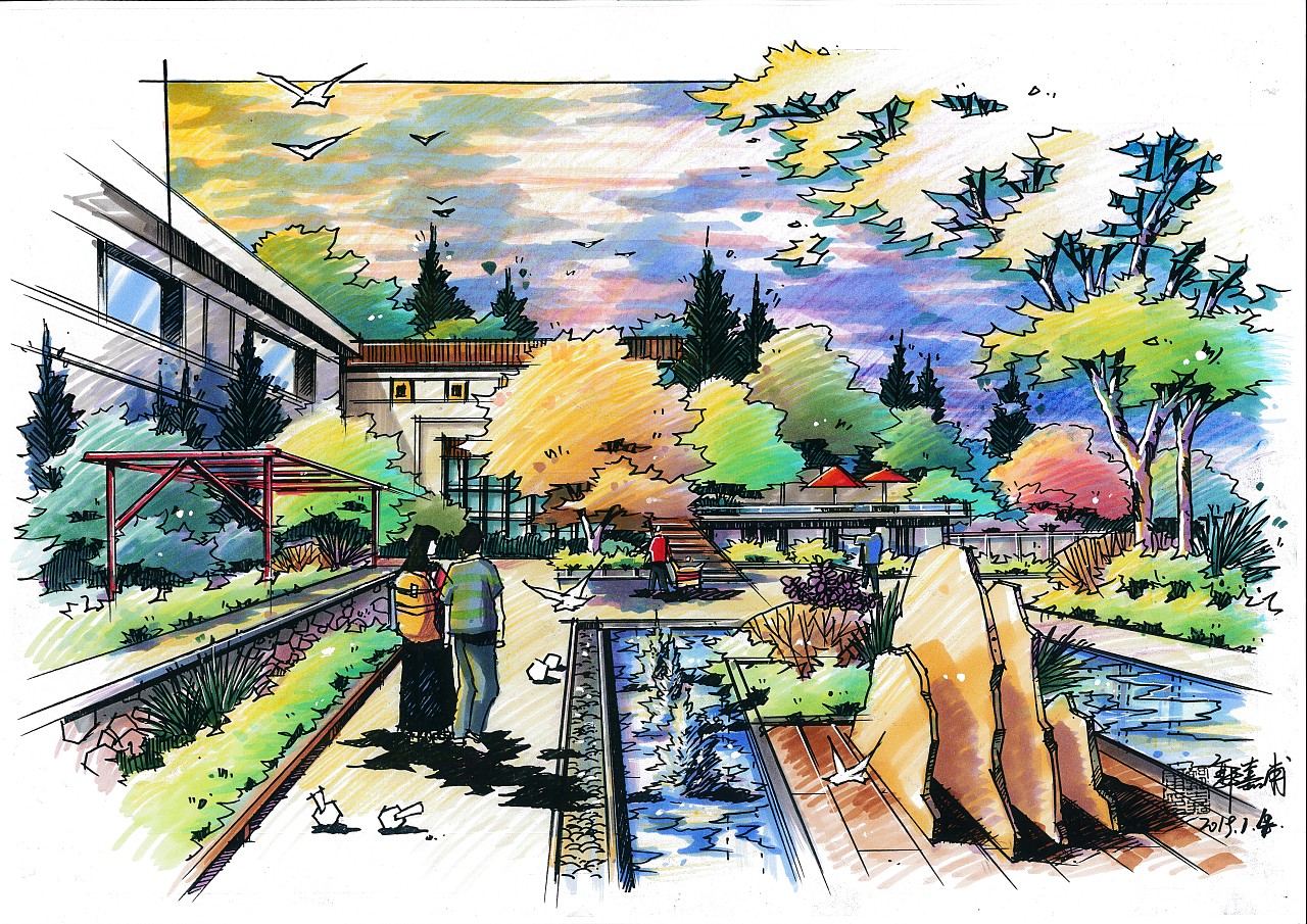 景观设计手绘表现