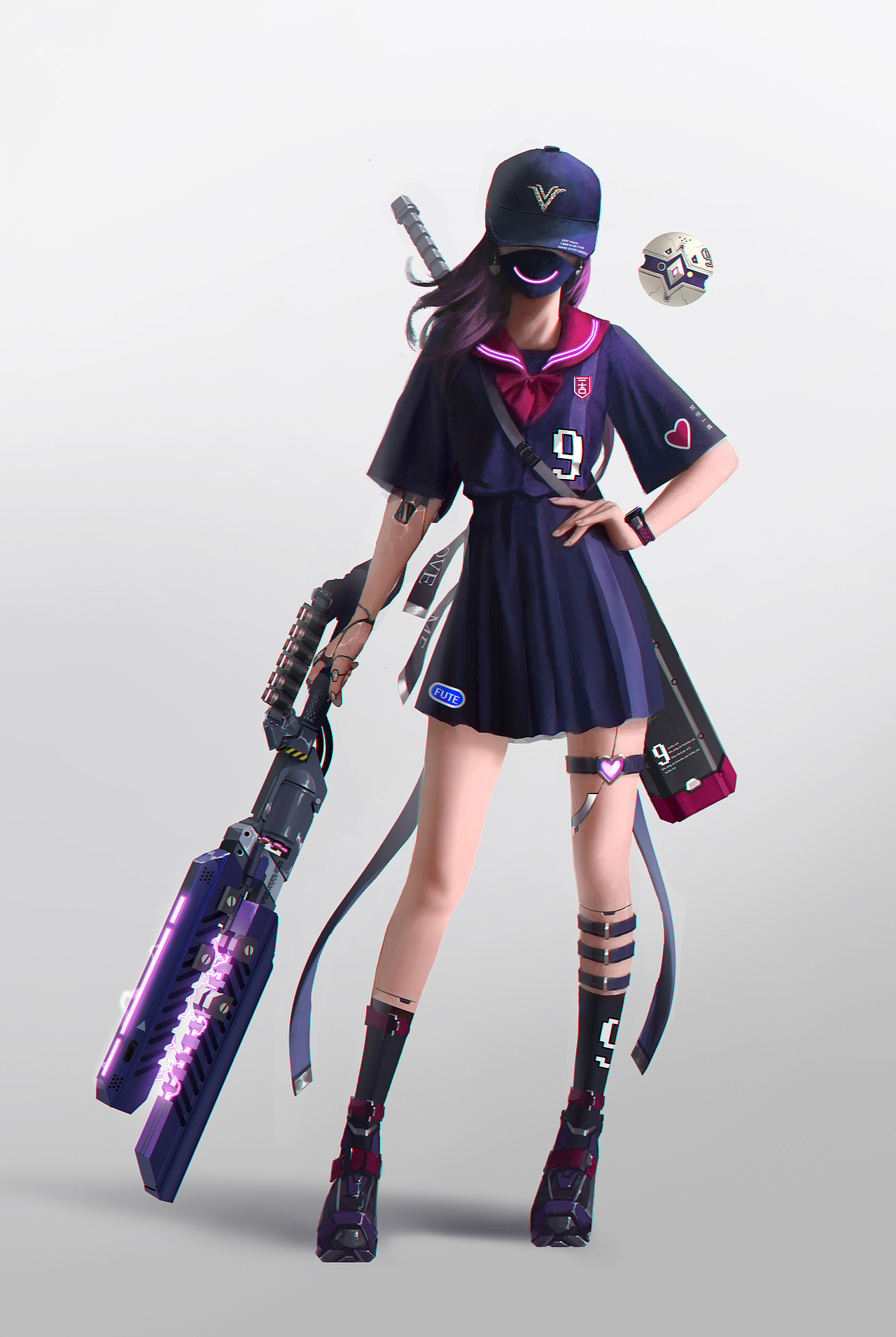 9号jk服少女（图ZMjE3NjgzOTE2） - 游戏原画 - 站酷设计师尤涑镔原创素材 - 站酷ZCOOL