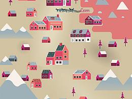 AI矢量风景插画