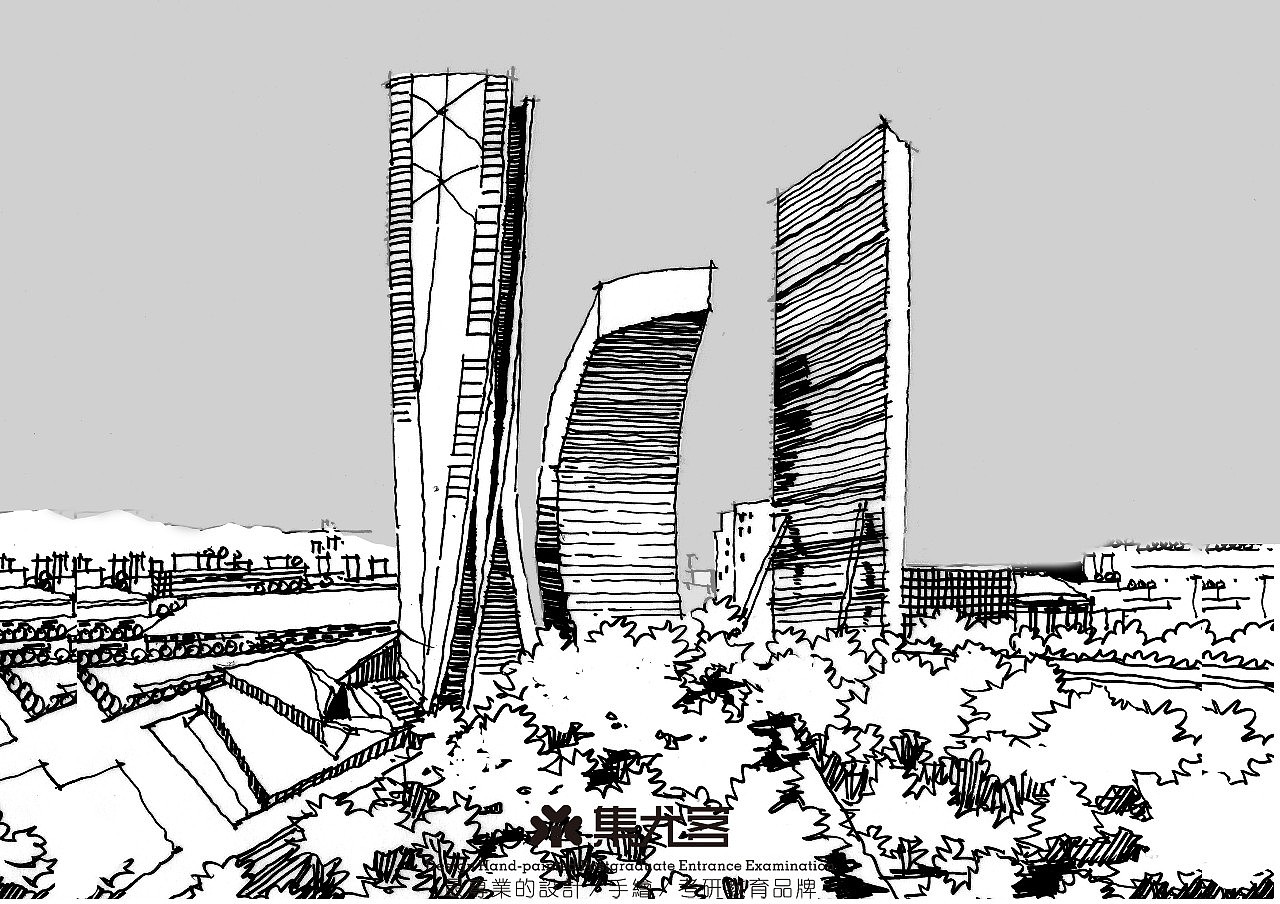 2019年普利兹克奖获得者矶崎新建筑作品手绘表达