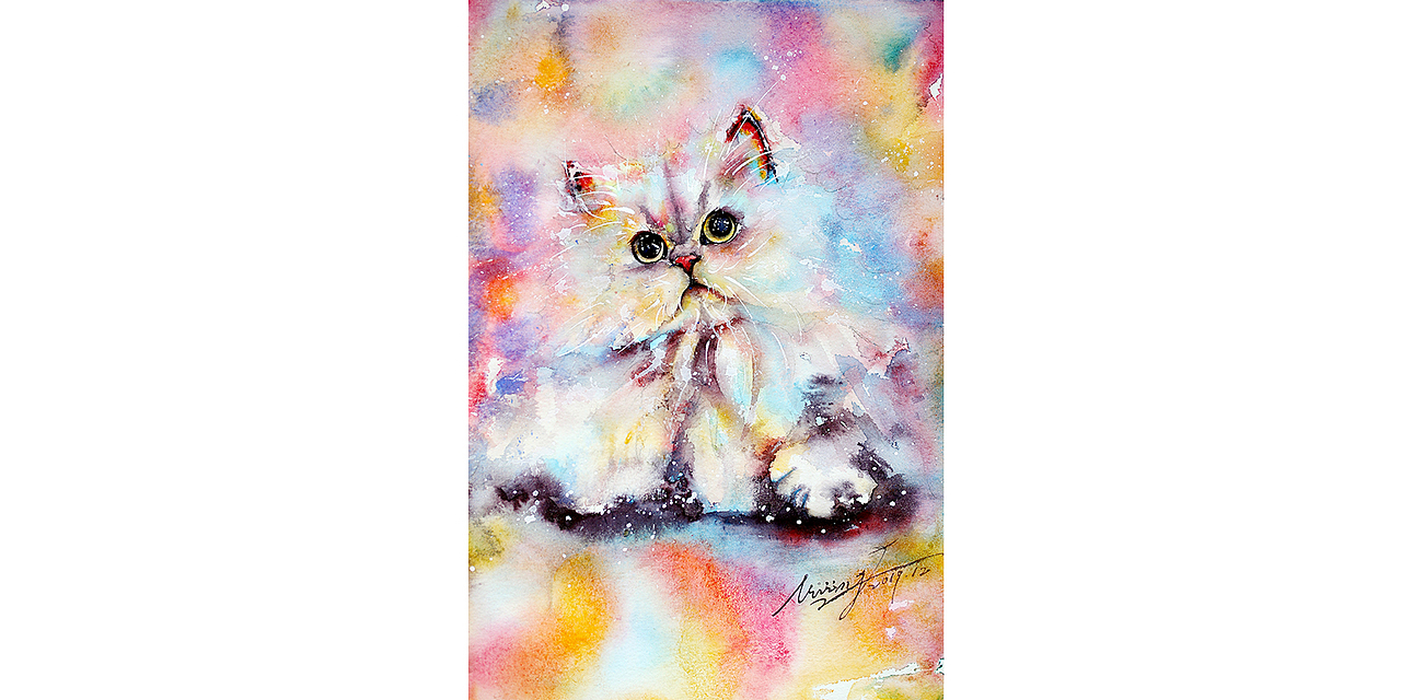 水彩下的貓青年（圖ZMjE3Mjg4Mjky） - 商業(yè)插畫 - 站酷設(shè)計(jì)師lvireland原創(chuàng)素材 - 站酷ZCOOL