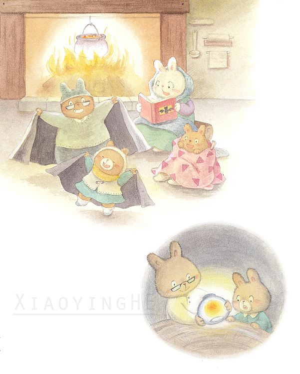 最冷的一天（图ZMTgwMjUzMzIw） - 儿童插画 - 站酷设计师WendyHe1117原创素材 - 站酷ZCOOL