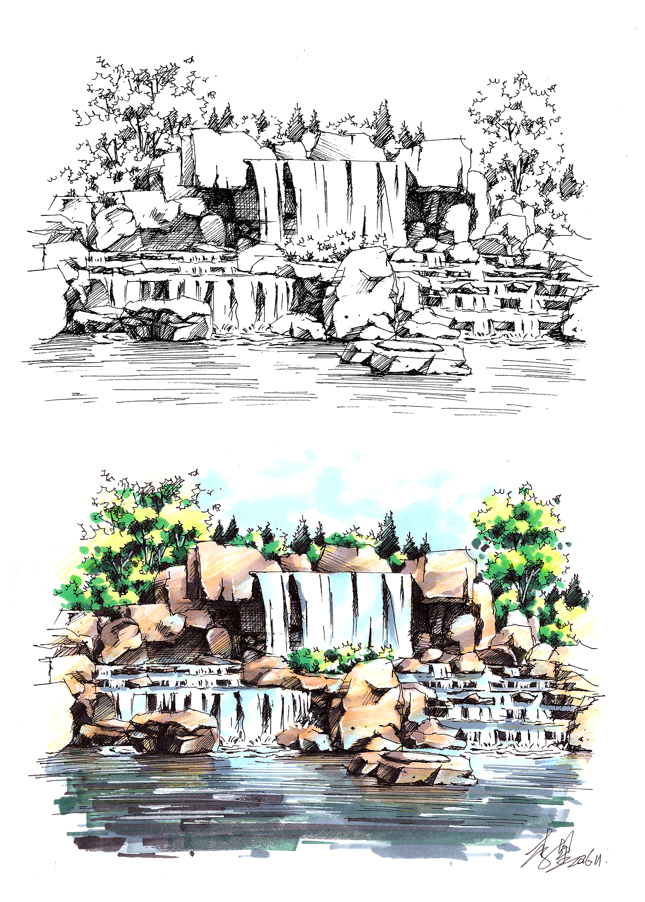 手绘表现,贵在坚持,日久见改变!