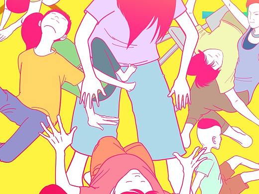 广州共生舞2017（个人主页-ZMjg0NjYxMzY=） - 单幅漫画 - 站酷设计师阿进似颜绘原创素材 - 站酷ZCOOL