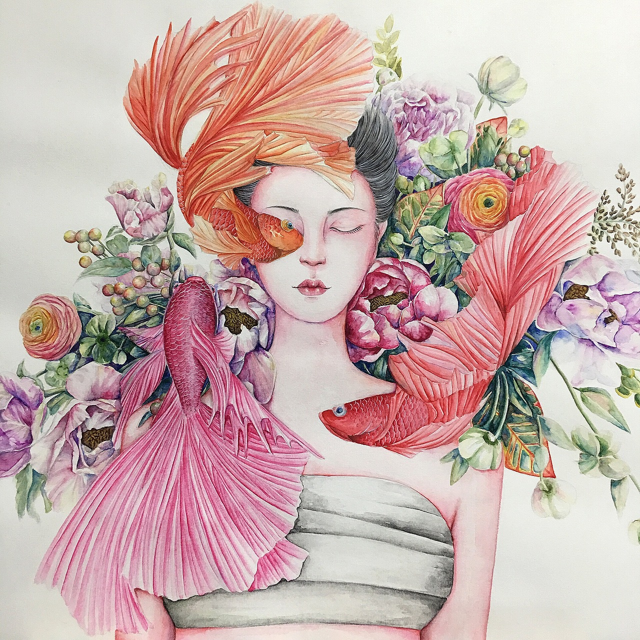 斗鱼 | 温柔的性感（图ZNzgzMzYzMzY=） - 艺术插画 - 站酷设计师兔籽Echo原创素材 - 站酷ZCOOL