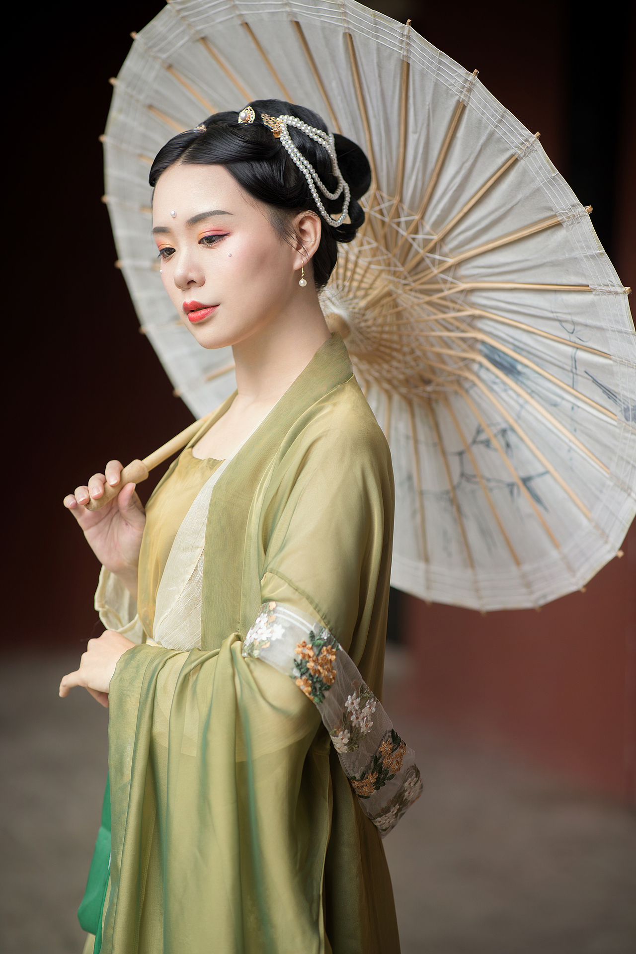 古风拍摄宫墙柳