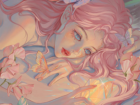少女书封插画