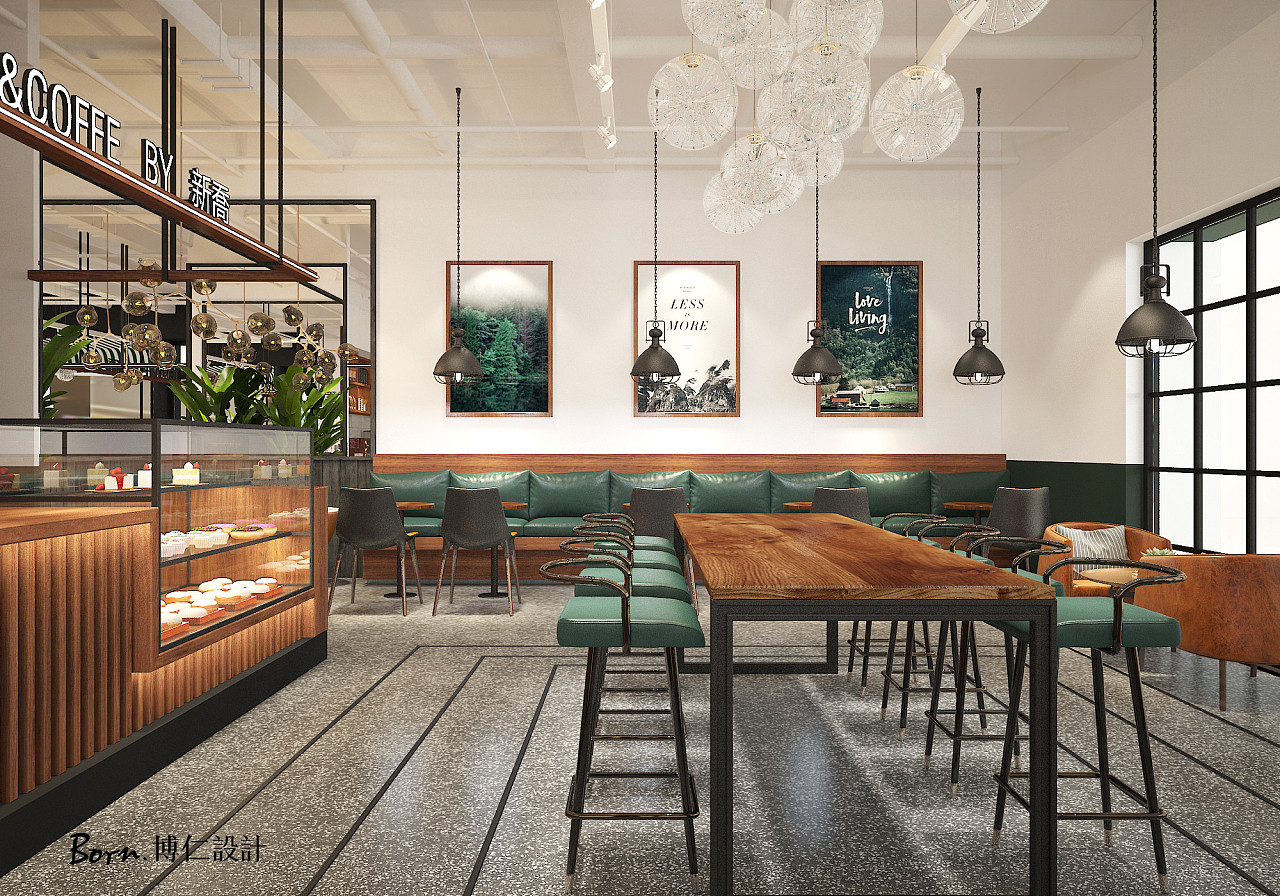 咖啡厅 店面设计 餐饮设计|空间|室内设计|餐饮设计 - 原创作品 - 站酷 (ZCOOL)