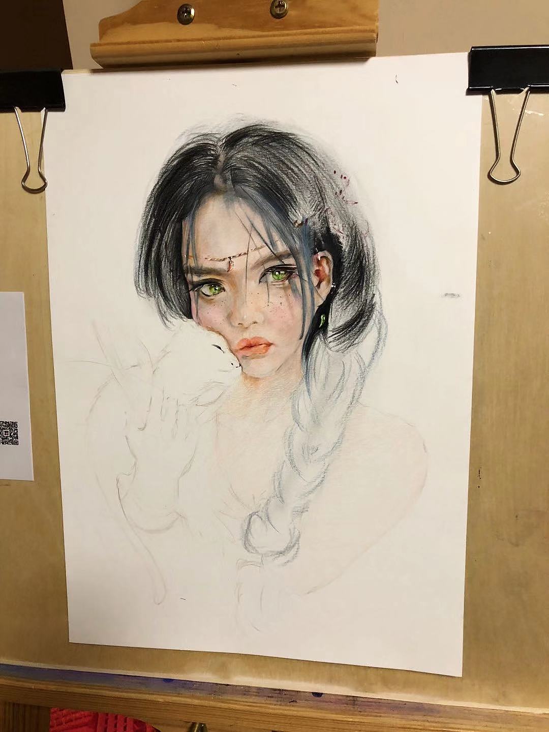 彩铅手绘鬼刀风铃