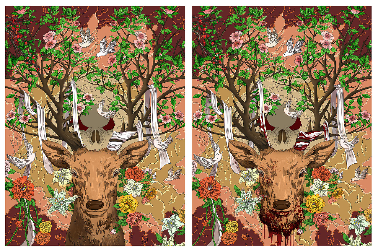 一組關(guān)于保護動物保護生態(tài)的插畫（圖ZMjAxNTMxNTUy） - 藝術(shù)插畫 - 站酷設(shè)計師楊里里原創(chuàng)素材 - 站酷ZCOOL