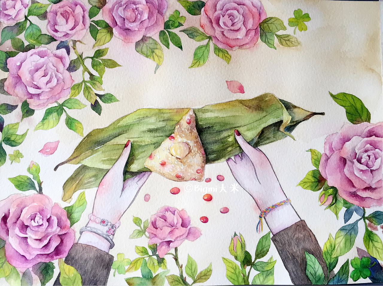 那些花儿-原创手绘水彩插画(图ZMTE5ODc2MDg4) - 艺术插画 - 站酷设计师Bigmi大米原创素材 - 站酷ZCOOL