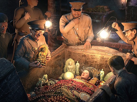 三维作品《东陵大盗》