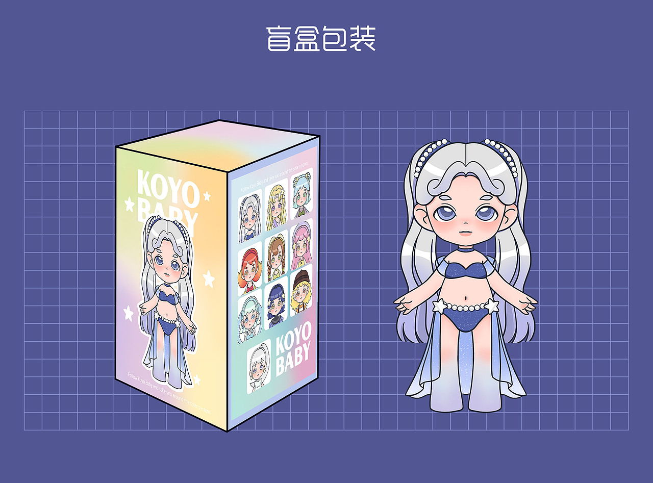 原创koyo可悠太阳系系列盲盒设计