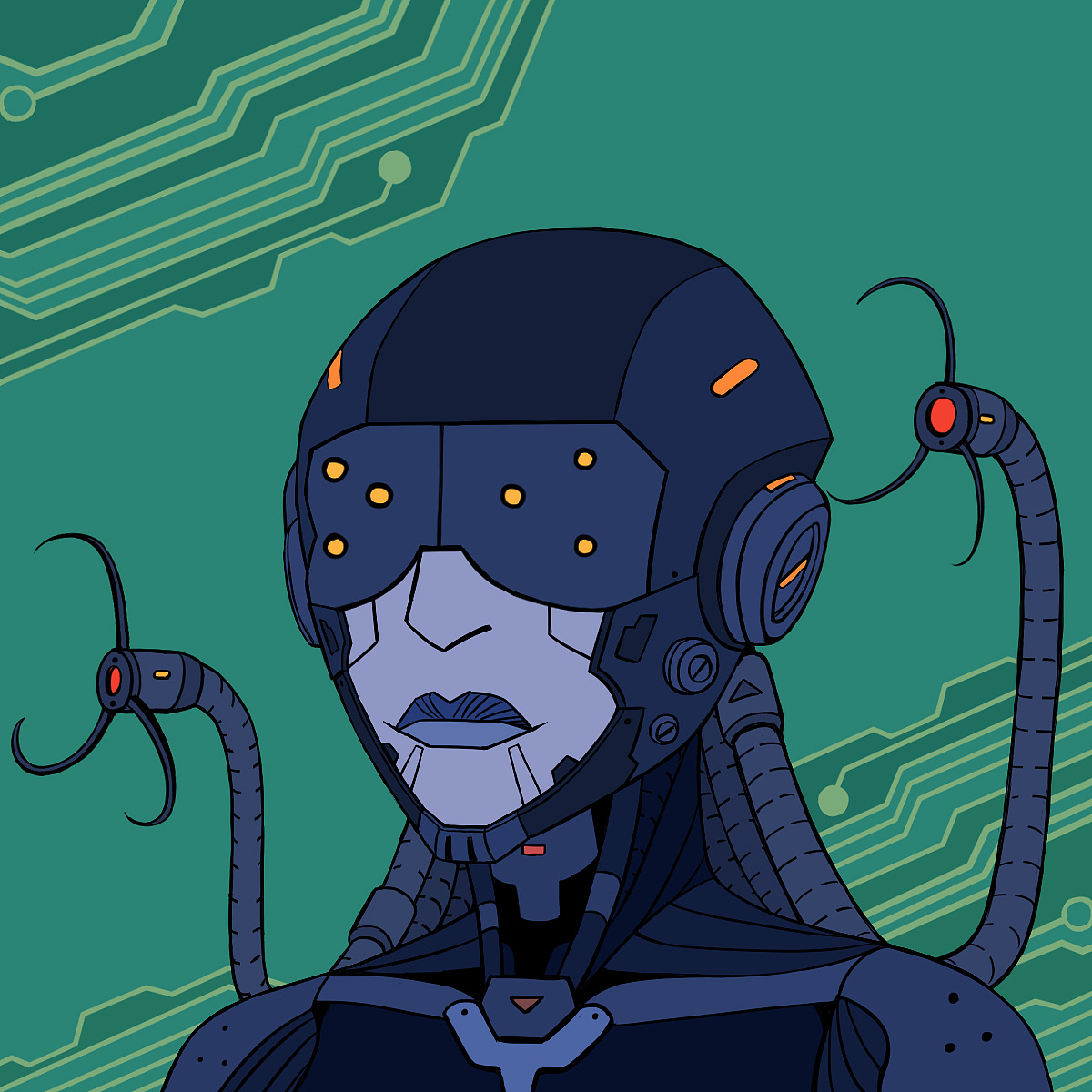 赛博朋克 元宇宙 数字藏品 nft|插画|商业插画|wshiyemao_原创作品