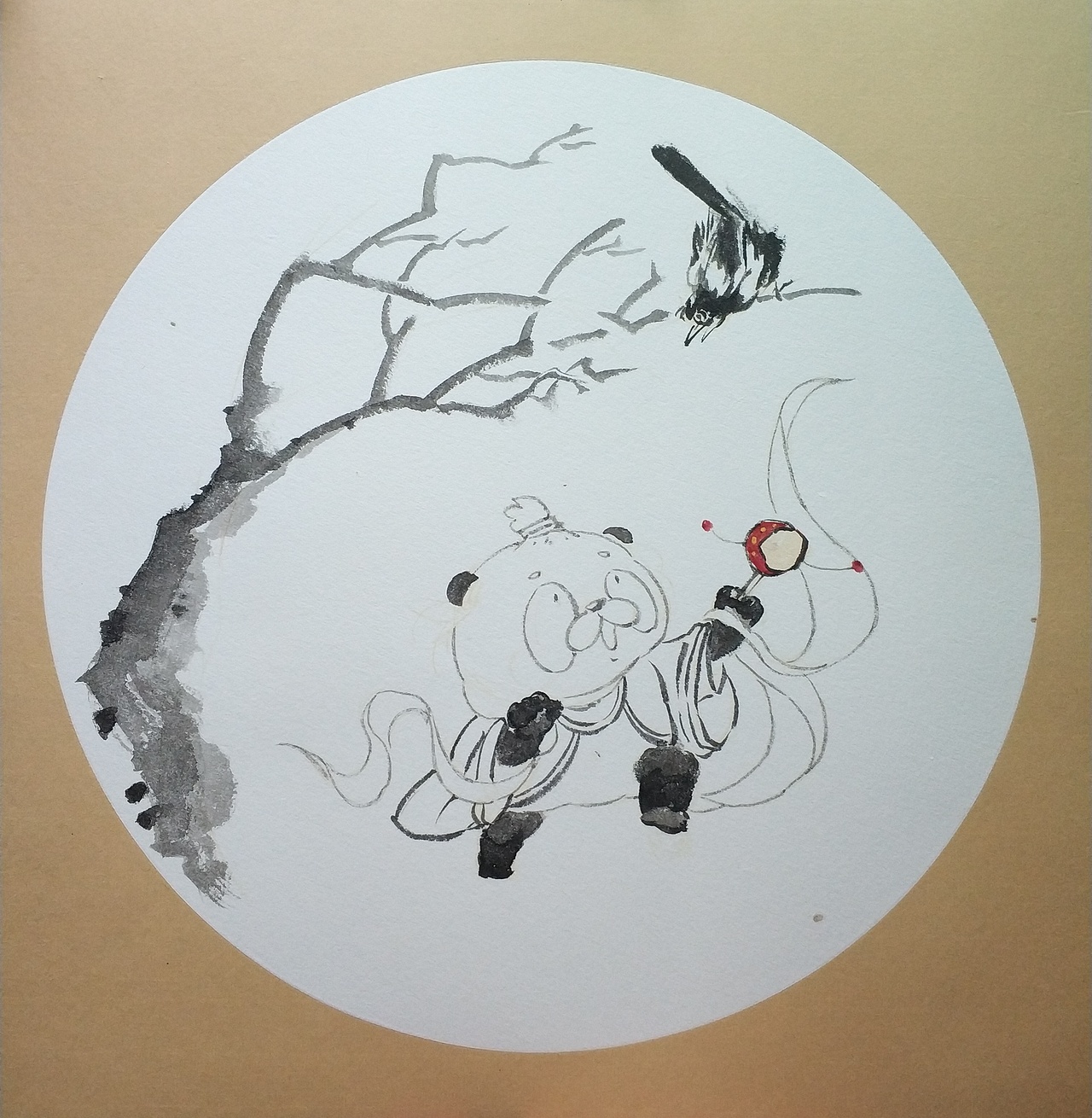 2018毕设|熊猫系列国画设计作品