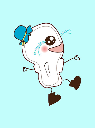 原创卫生巾卡通