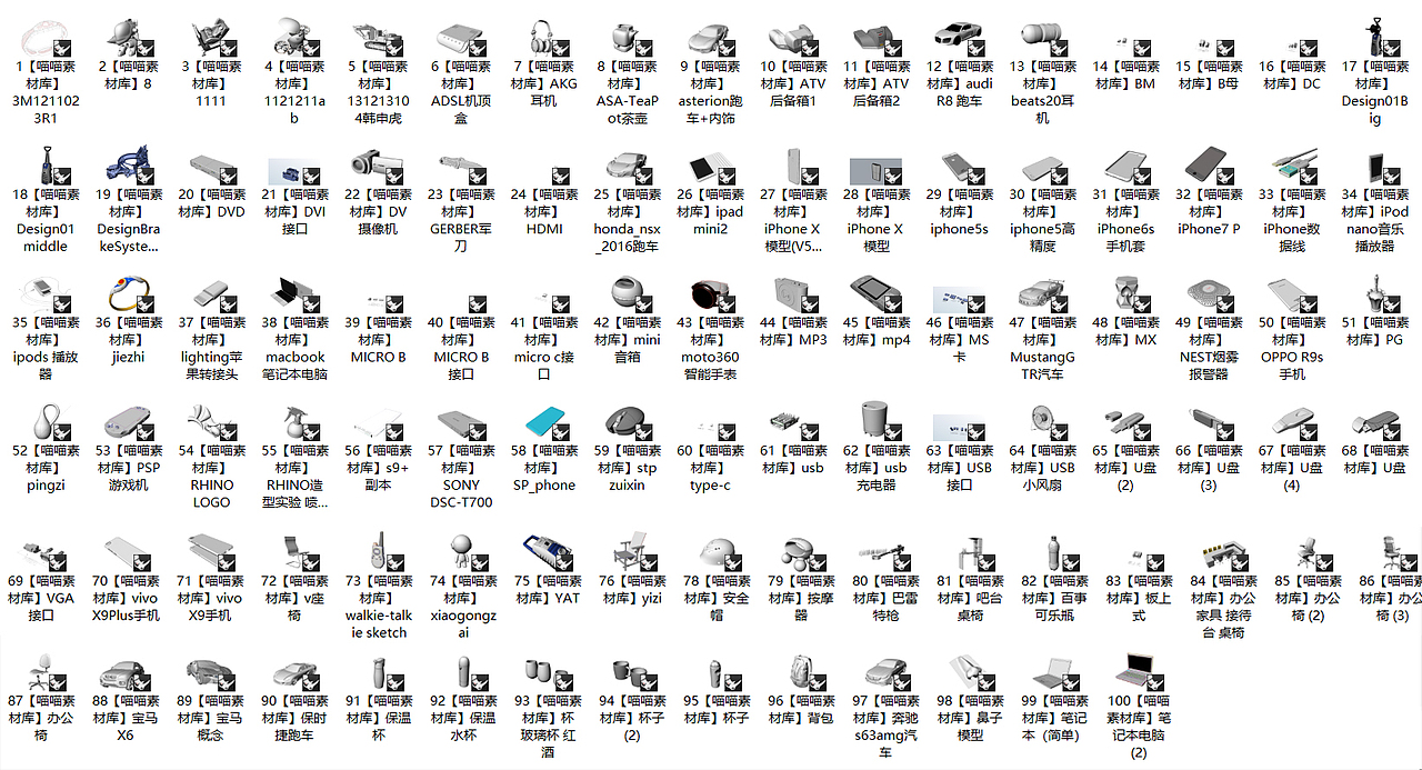 犀牛建模1575个模型素材源文件模型（图ZMjIyMDI0Njg4） - 其他工业/产品 - 站酷设计师阿姆64原创素材 - 站酷ZCOOL