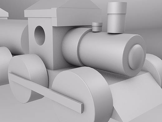 c4d小火车没弄材质
