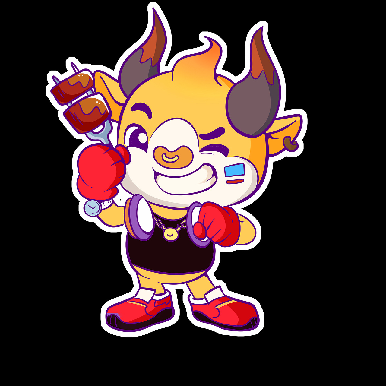 烧烤店ip吉祥物牛