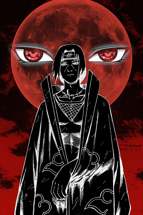【ThorinArt】宇智波鼬 Uchiha Itachi。2021.07.15。（图ZMjYzMjAzMjQw） - 创作习作 - 站酷设计师ThorinArt原创素材 - 站酷ZCOOL
