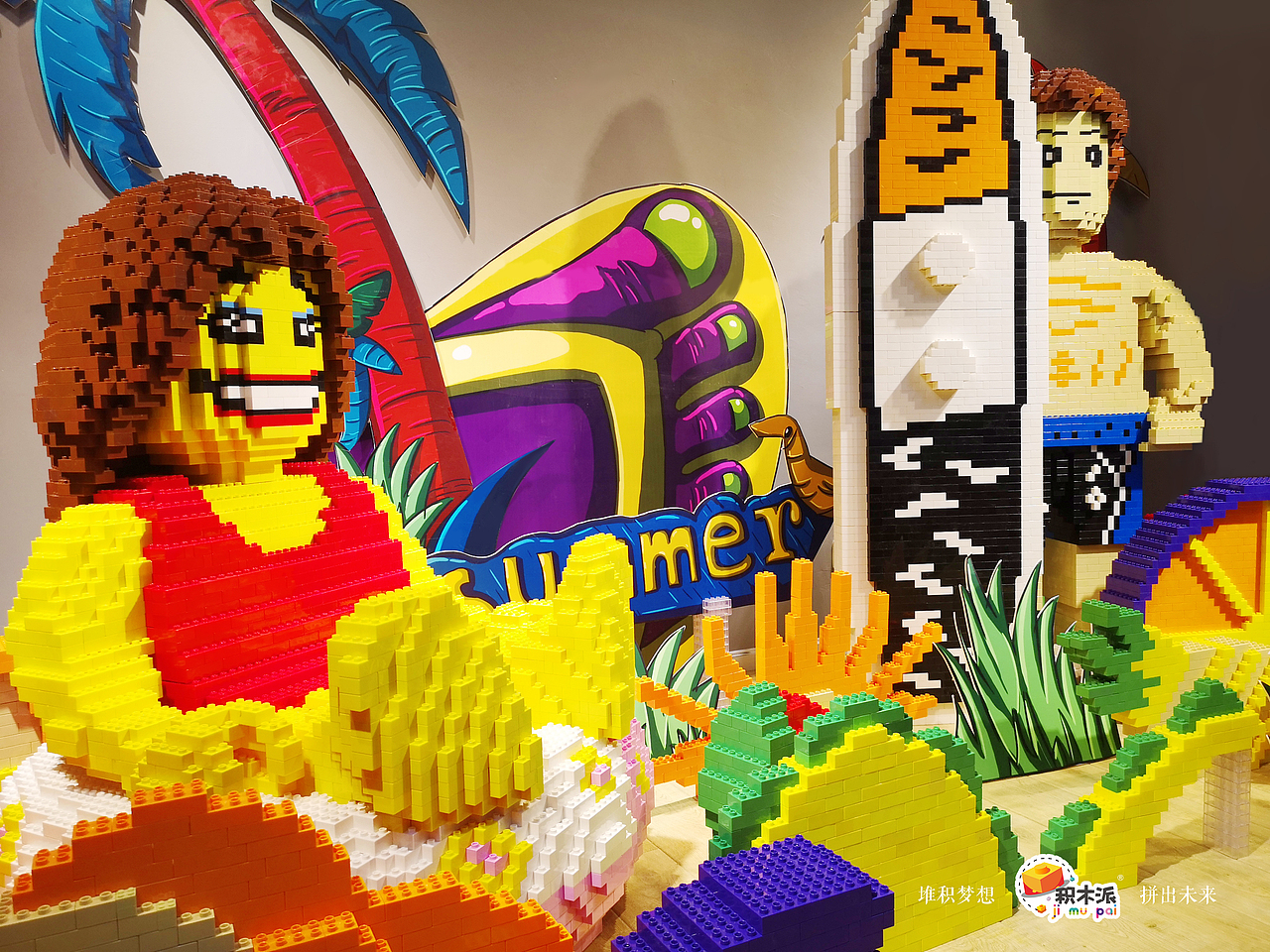 乐高积木美陈热带风（图ZMjY2NDU1OTYw） - 手办/模玩 - 站酷设计师积木派原创素材 - 站酷ZCOOL