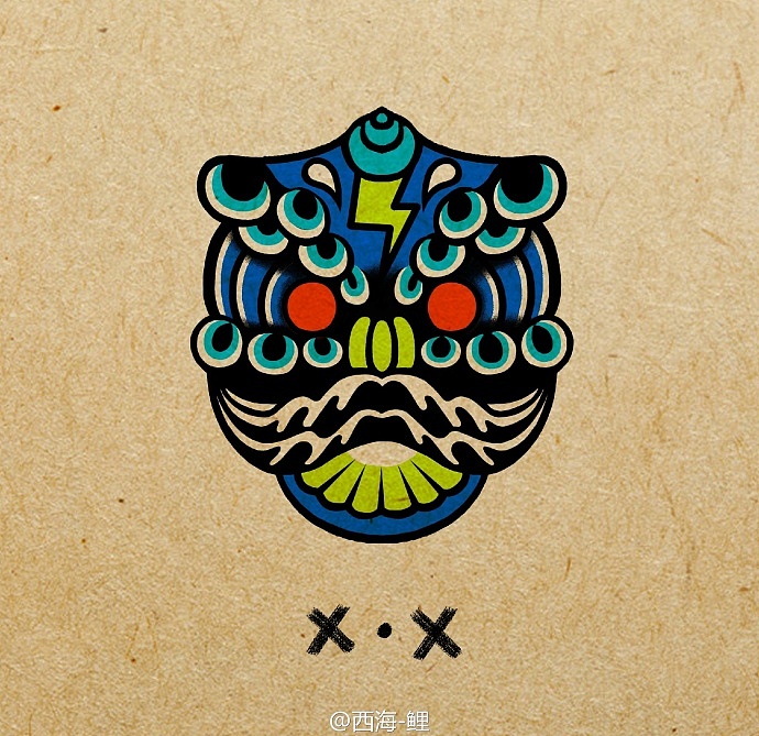 醒狮原创纹身手稿请勿盗图