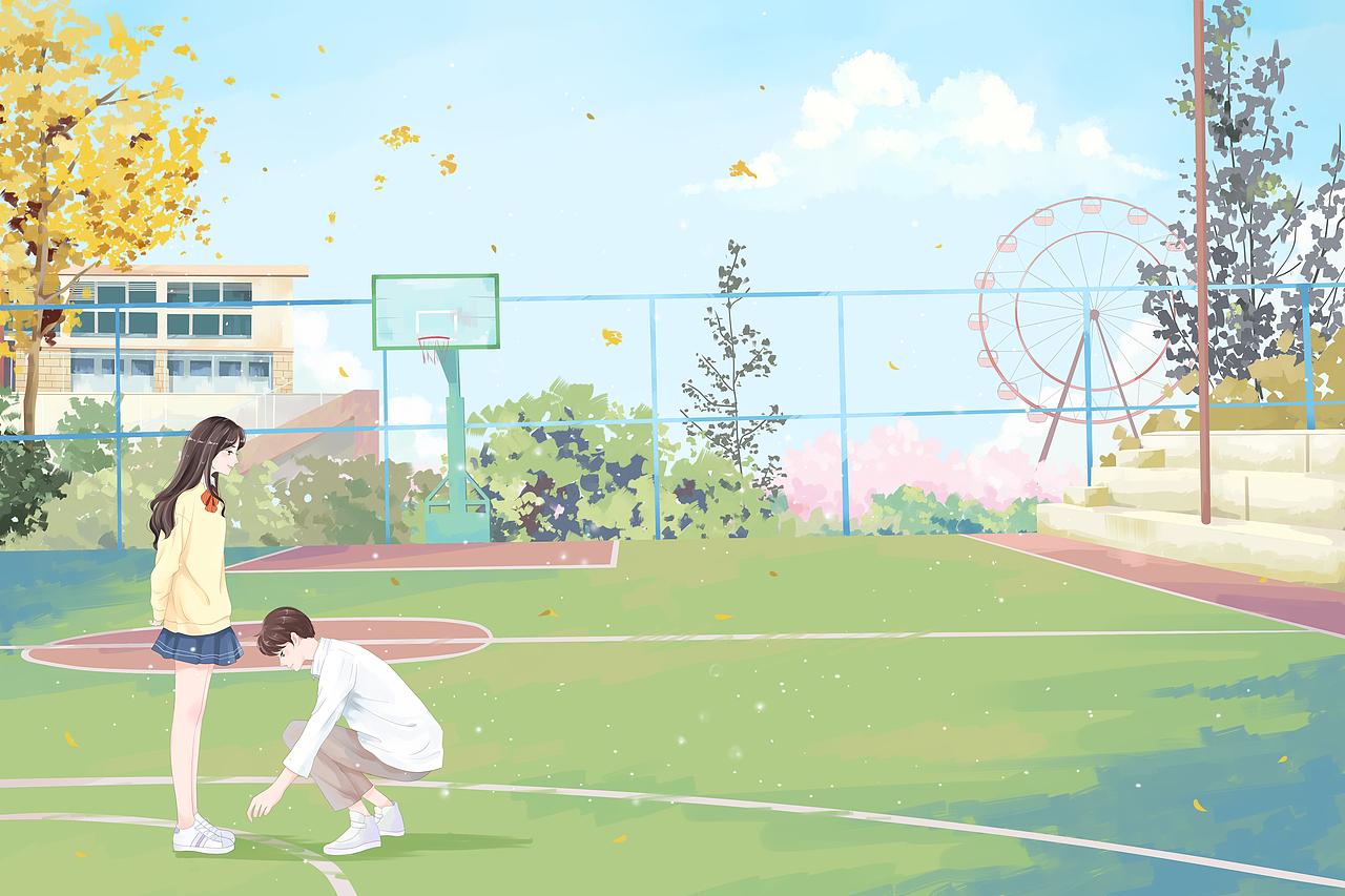 高中校园的操场 br>