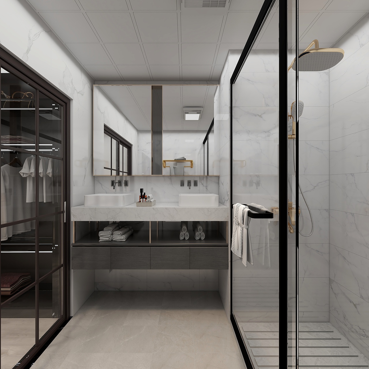 木菲美家4S店:昆明吾悦首府4室2厅轻奢风格装修效果图