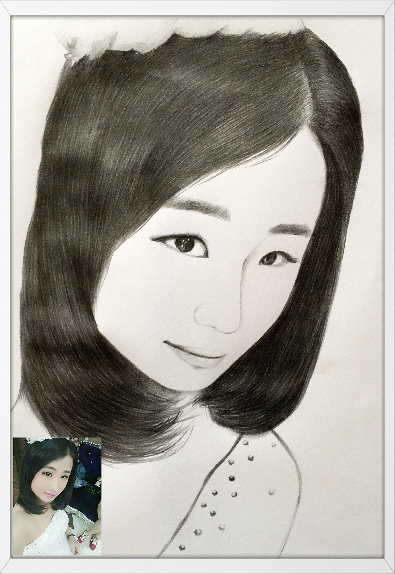 人像照片临摹手绘稿