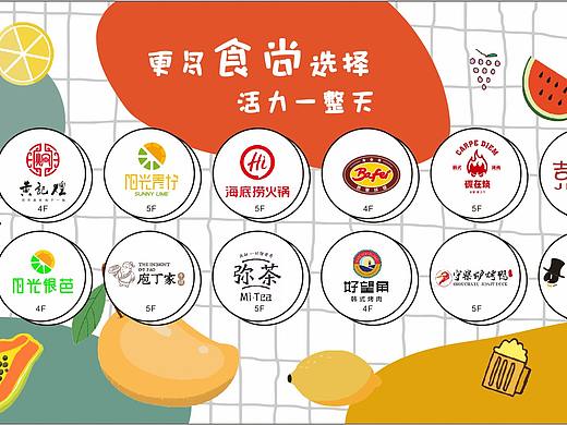 购物中心餐饮集合围挡画面