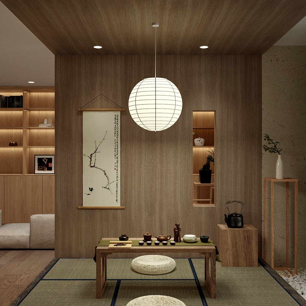 日式茶楼间|空间|家装设计|Escapetomato - 原创作品 - 站酷 (ZCOOL)