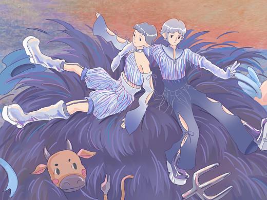 冬日的干草垛（个人主页-ZNjI1OTI0MjQ=） - 商业插画 - 站酷设计师芬达海原创素材 - 站酷ZCOOL