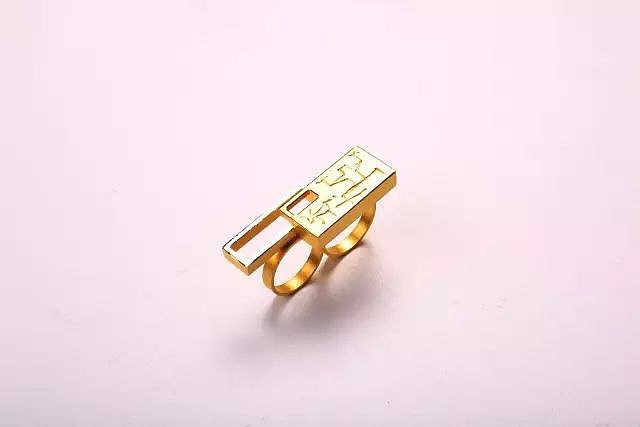 现代主义黄金首饰设计/二点之间》3D硬金/首饰设计实验