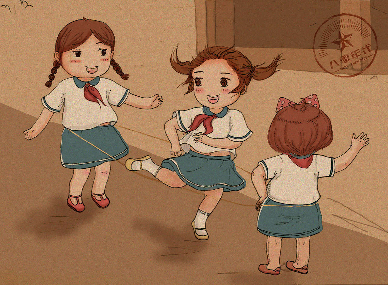 卡通小女孩与蜗牛玩耍gif动图下载-包图网