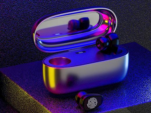 耳机c4d建模+OC渲图