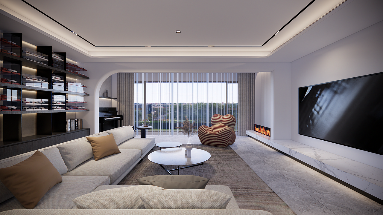 卬迹 现代轻法 大平层设计