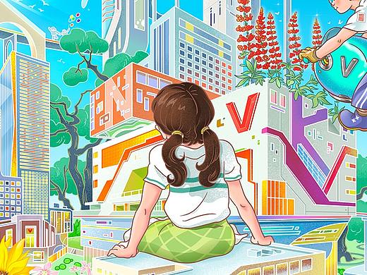 大城里的小朋友（个人主页-ZNTE5ODY2MDg=） - 商业插画 - 站酷设计师GENNNNNN原创素材 - 站酷ZCOOL