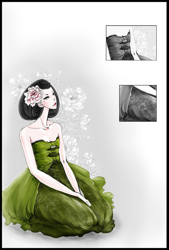 服装设计（图ZOTAzMDUwOA==） - 商业插画 - 站酷设计师子铭画室MG原创素材 - 站酷ZCOOL