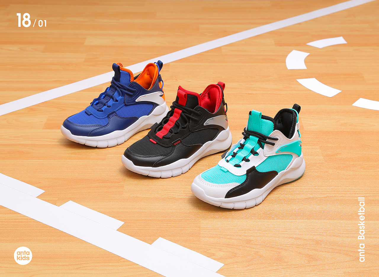 安踏儿童篮球鞋|静物摄影|模拟实景篮球鞋棚拍（图ZMTk0MjMzNjY4） - 产品摄影 - 站酷设计师博纳罗蒂i原创素材 - 站酷ZCOOL