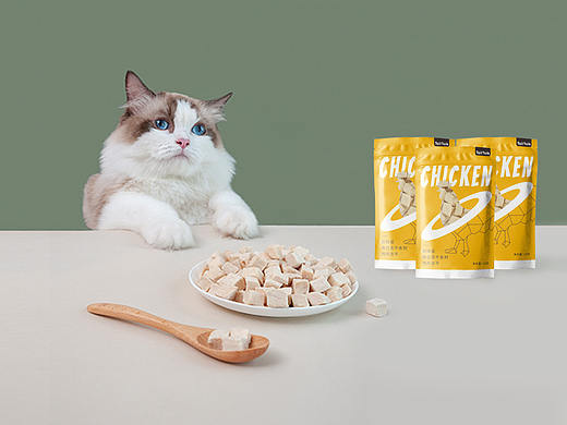 宠物产品包装设计&拍摄 TailTalk宠物猫咪鸡肉冻干