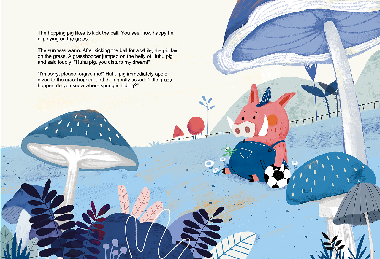 《Where did spring go》（图ZMjQzMDQzOTI0） - 儿童插画 - 站酷设计师大肥象工作室原创素材 - 站酷ZCOOL