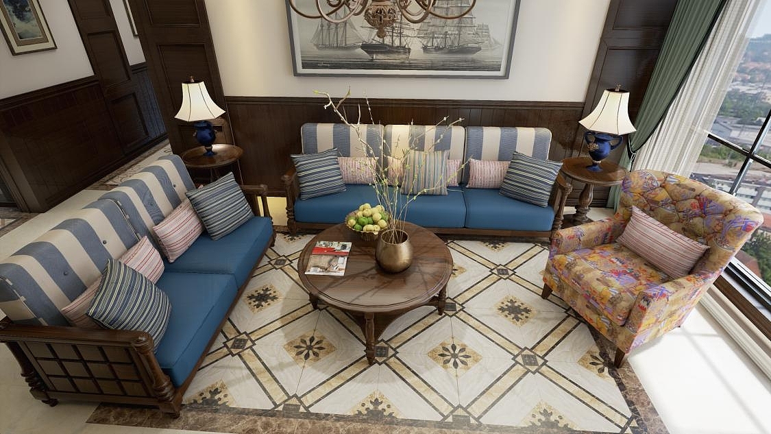 金手指装饰|花果园100平小美式风格装修！