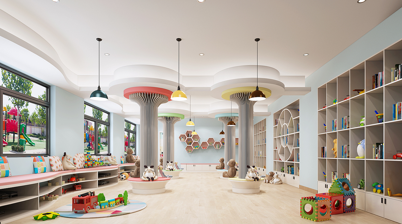 一个充满童真的地方-幼儿园效果图