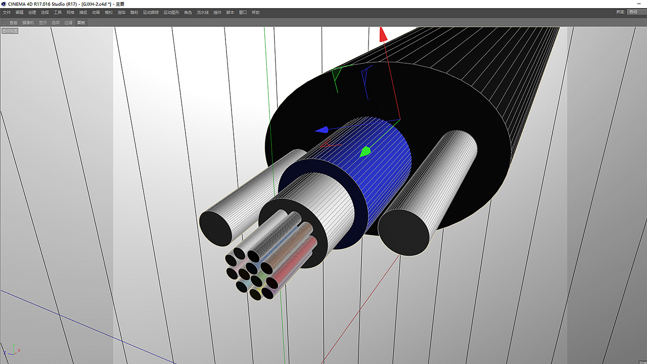 ftth室内室外布线通信碟形皮线光纤光缆c4d模型3d渲染|工业/产品|其他