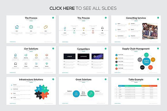 60页扁平化商务通用PPT模板