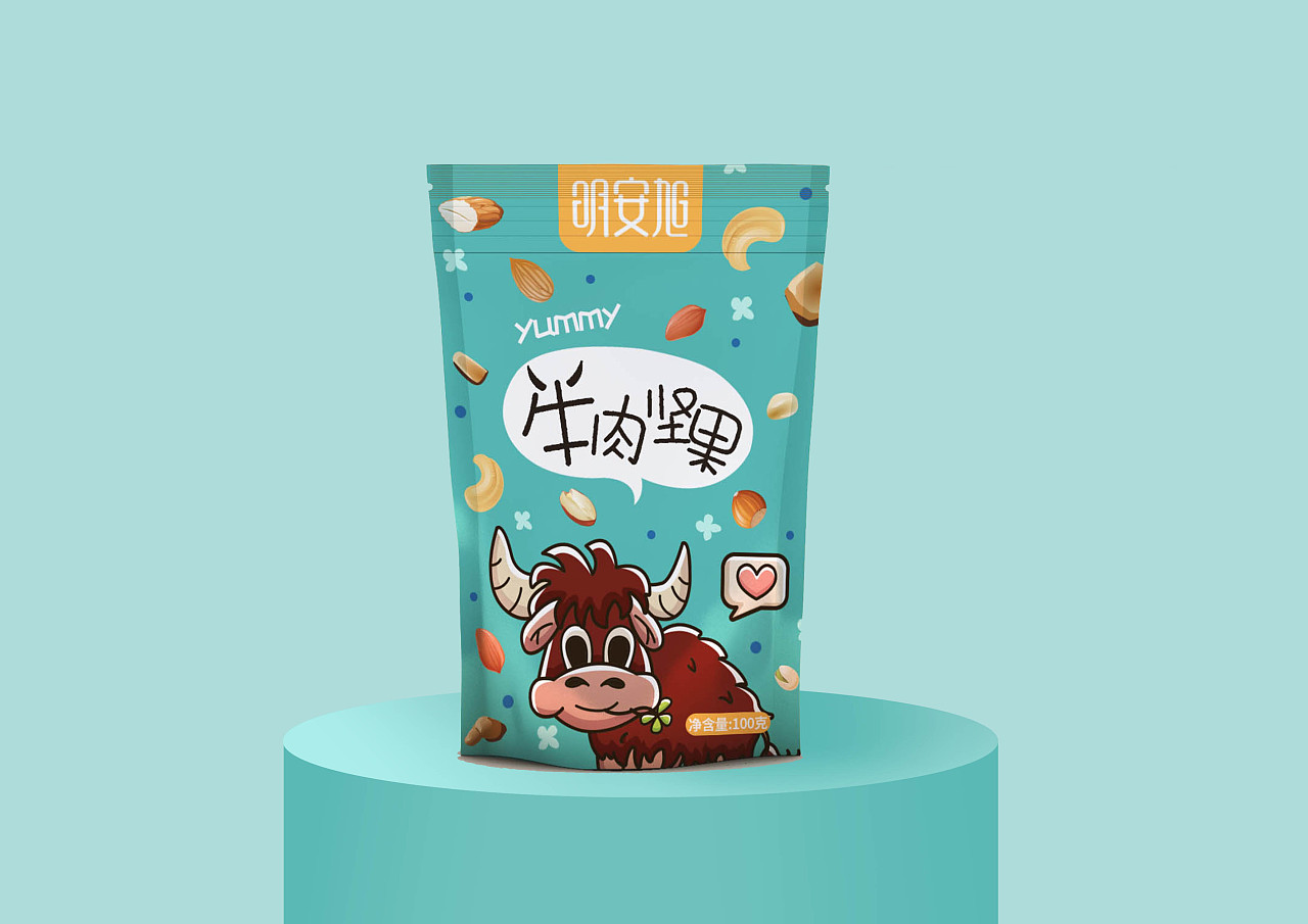 零食 牛肉粒 包装设计