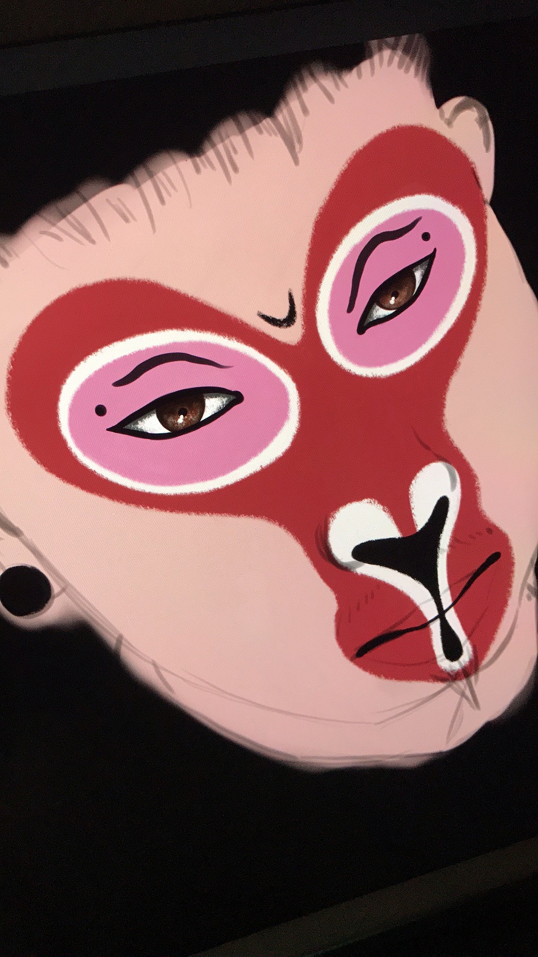 帮朋友画的小头像一幅 他喜欢猴子 就给他画了个猴脸