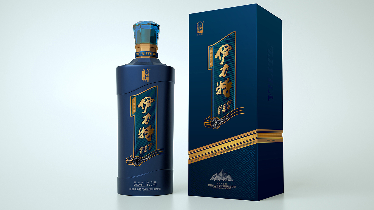 伊力特717·风林火山系列酒包装设计