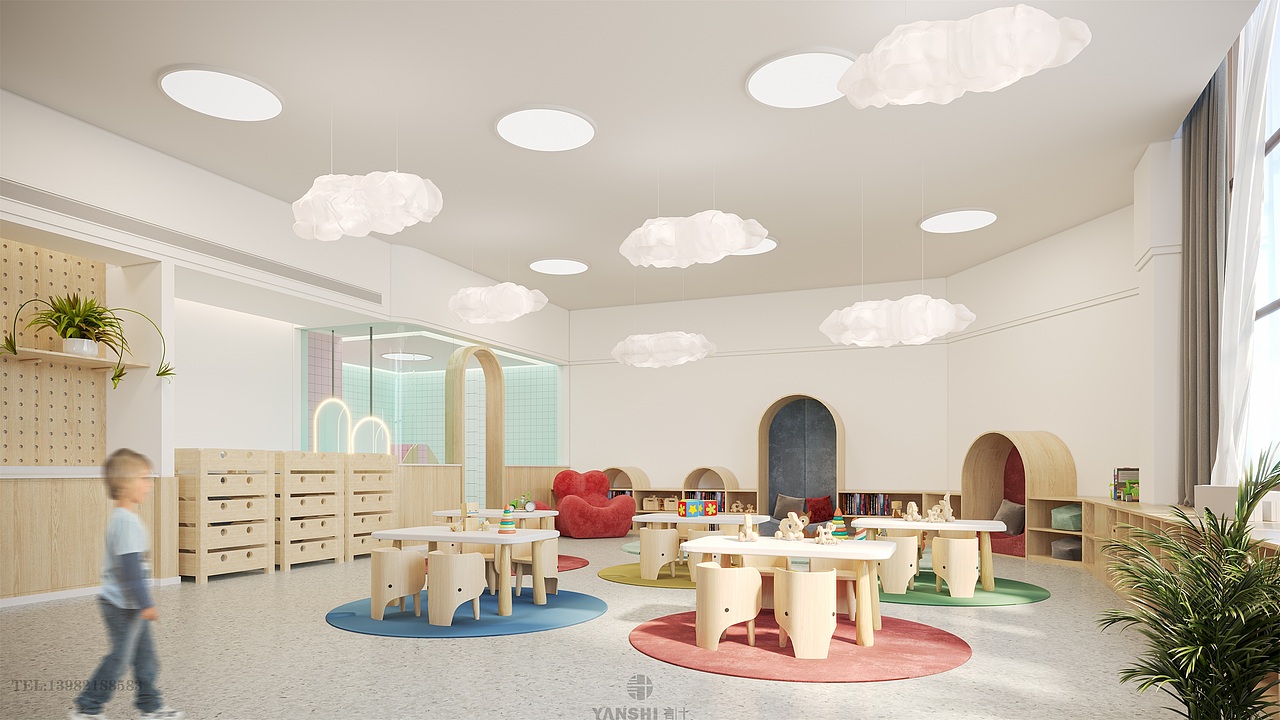 言十设计 | 艾尔蒙托育中心-你的孩子值得更好！（图ZMjU3MDU4NTQw） - 商业空间设计 - 站酷设计师四川言十设计原创素材 - 站酷ZCOOL