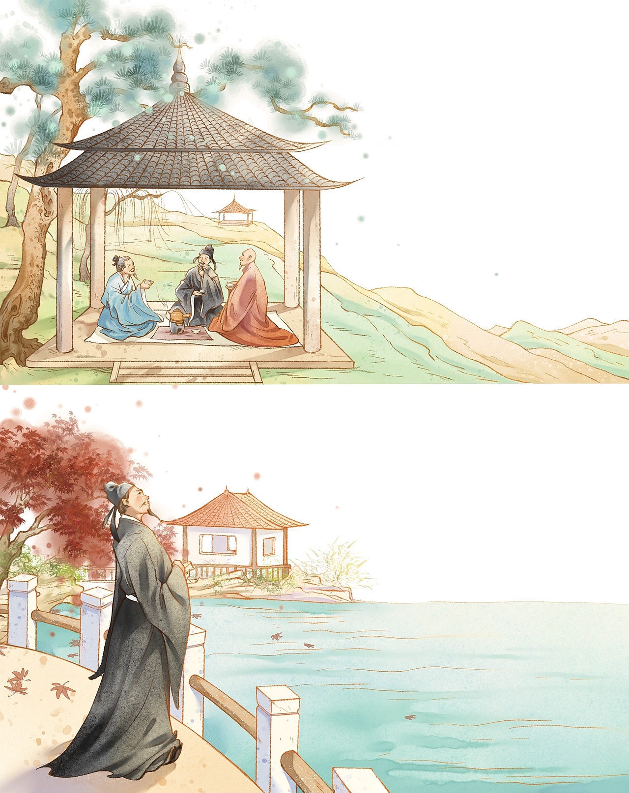 古风｜水彩插画（图ZMzMxMzYzNzk2） - 儿童插画 - 站酷设计师红糖HT原创素材 - 站酷ZCOOL